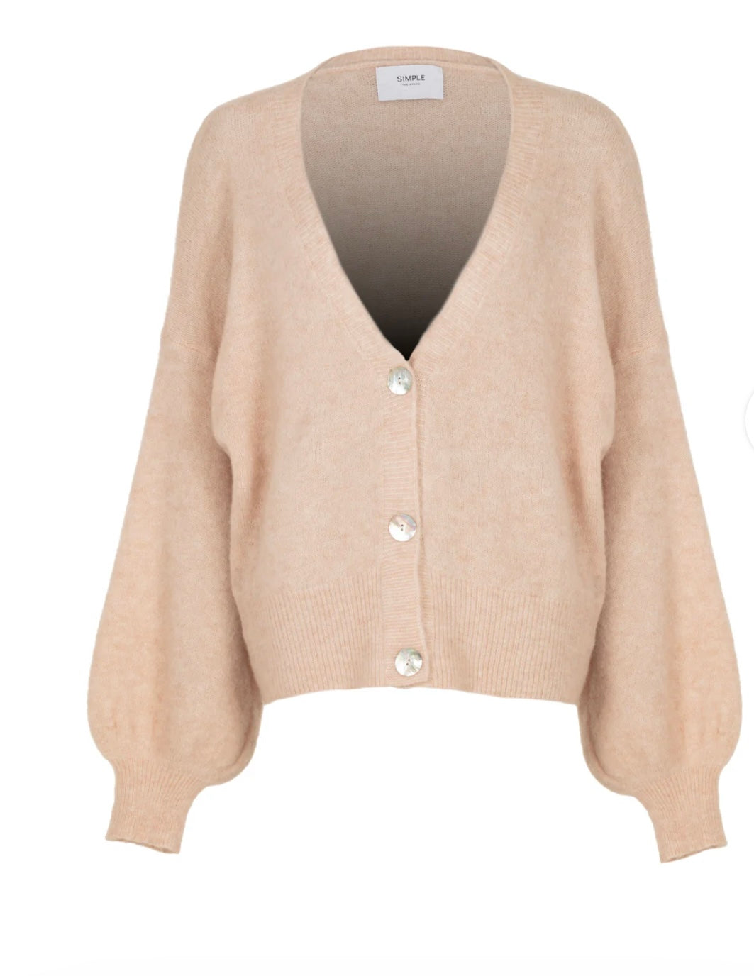 SIMPLE The Brand Dix Lt Cardigan Blush Mel