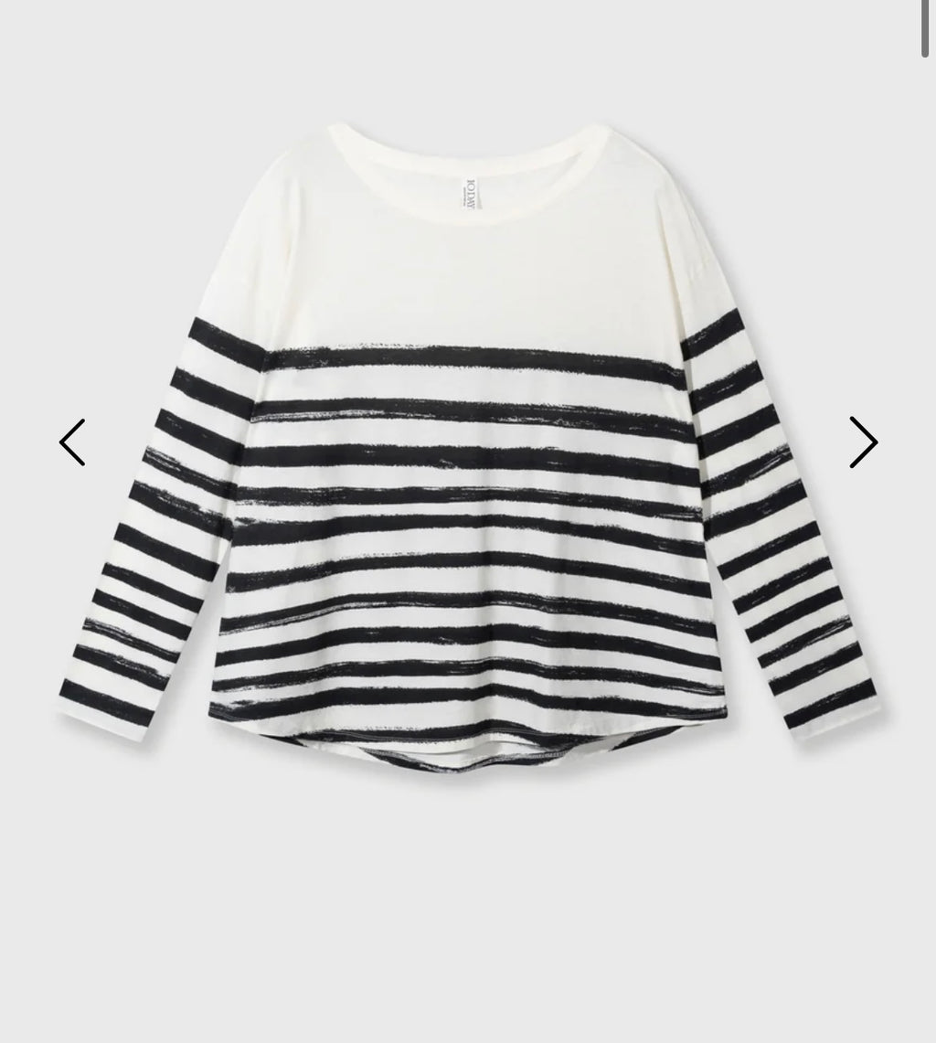 10 DAYS Longsleeve Tee Painted Stripes