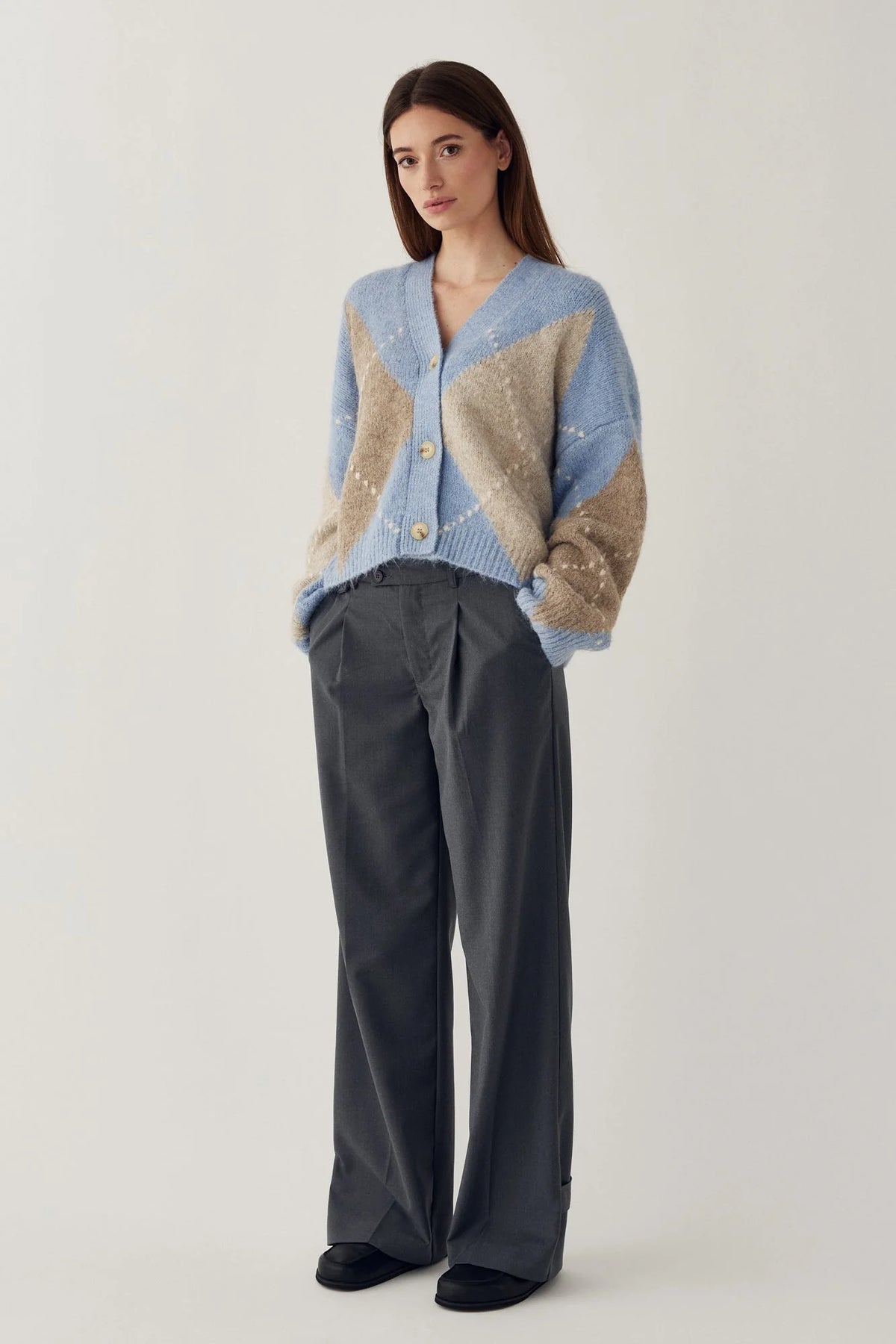 NOELLA N-LAIANA STRICKJACKE HIMMELBLAU MIX