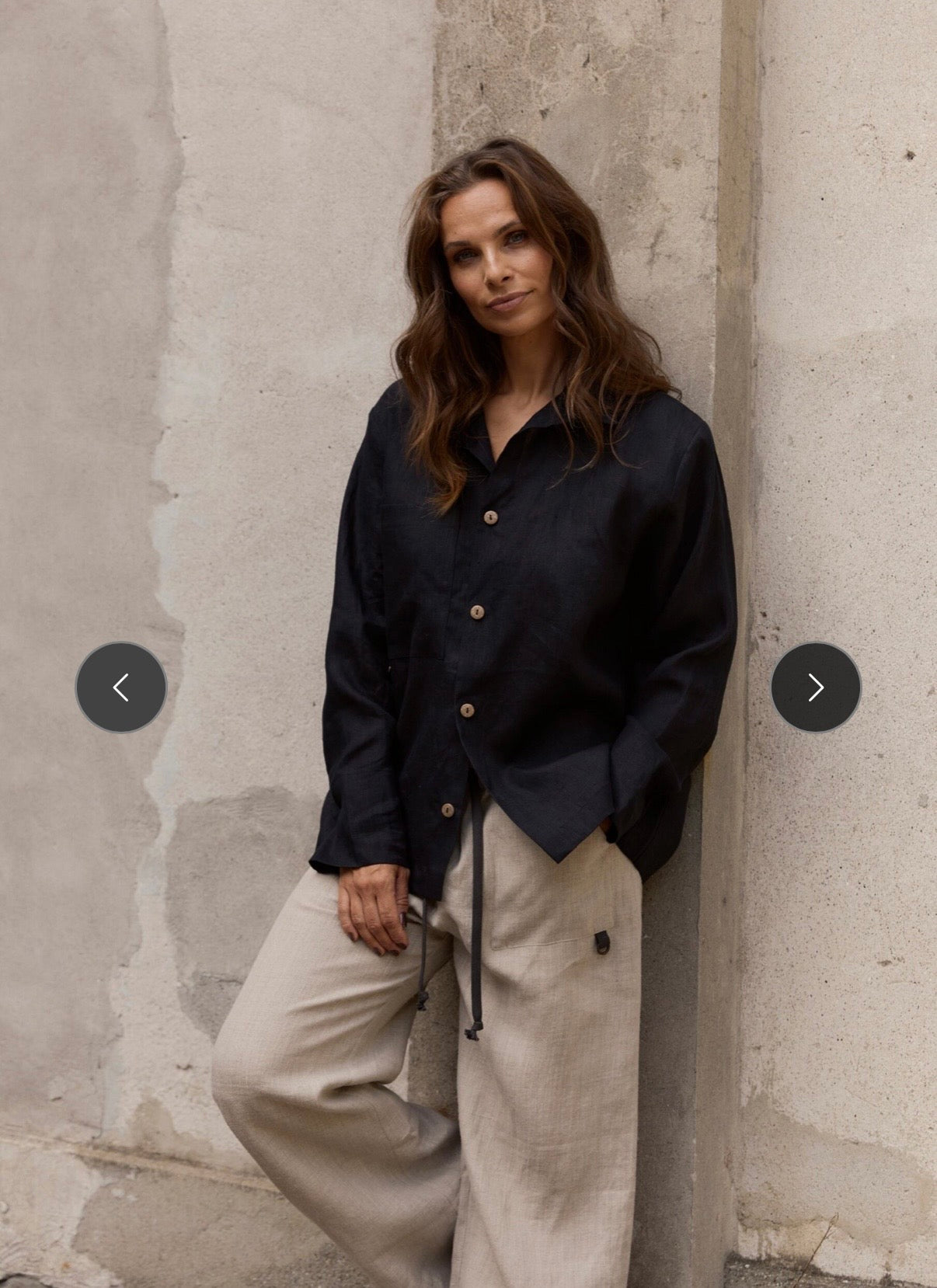 HSCPH Henriette Steffensen Hanf Hemd weiß oder schwarz ( Hemp Bluse)