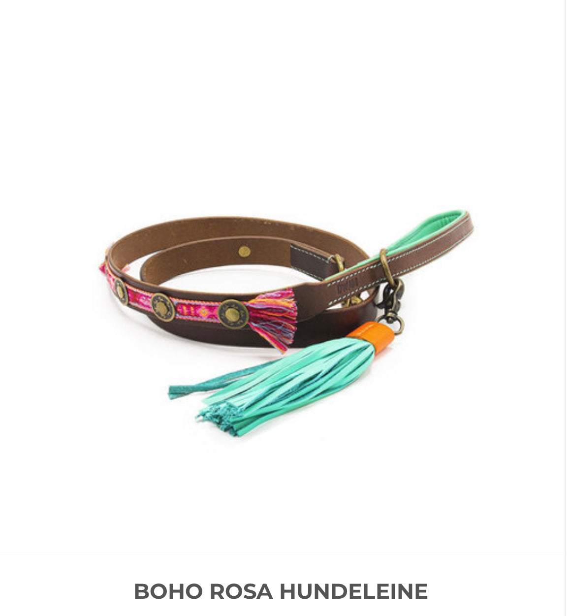 DWAM Dog with a Mission  Boho Rosa Hundeleine L