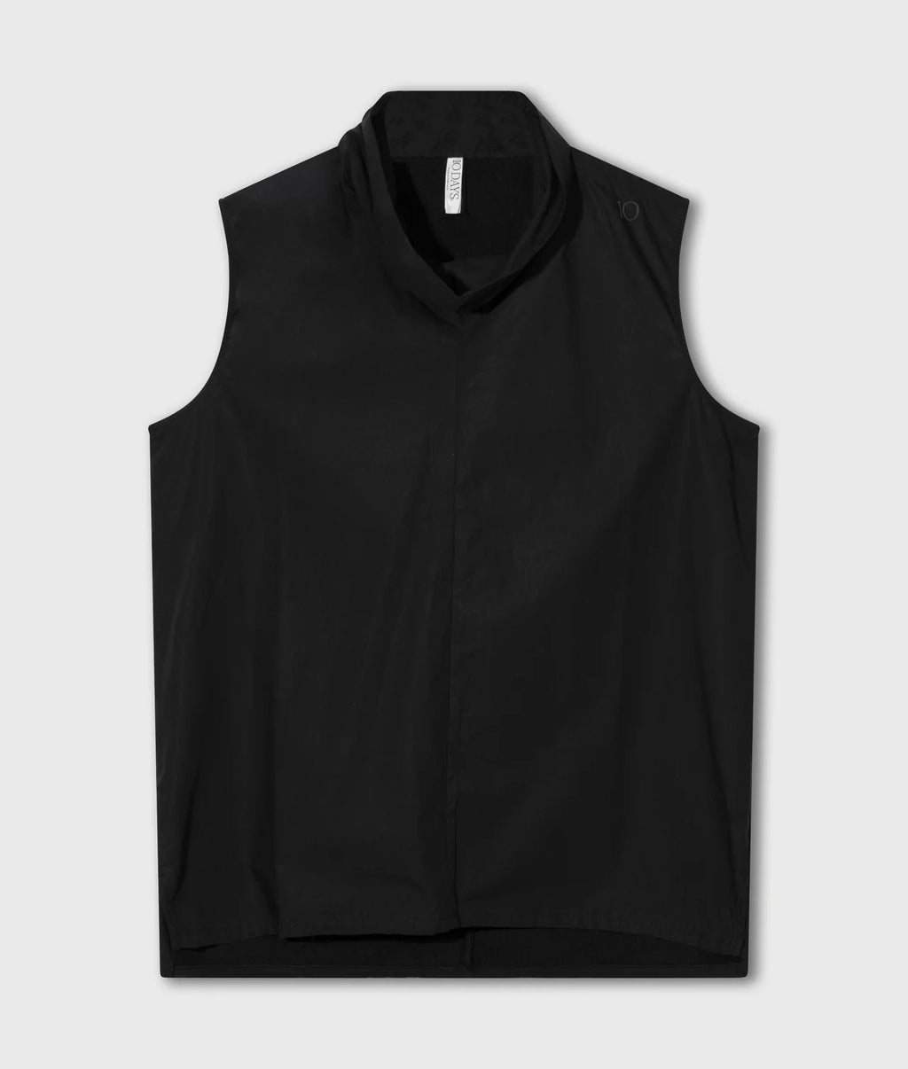 10 Days Drape Top Fleece schwarz