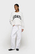 10 DAYS Straight Leg Pants Twill weiß