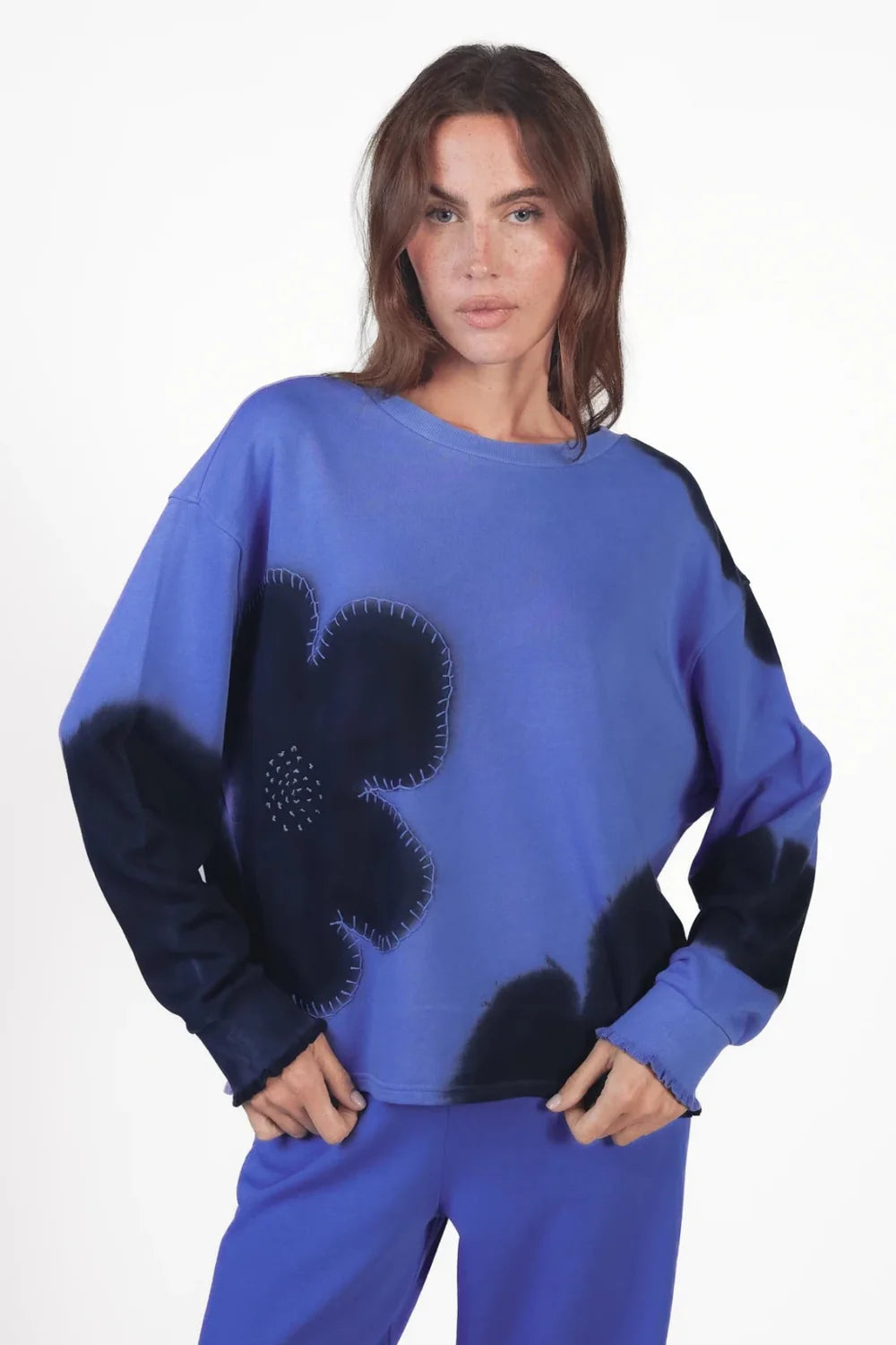 Love Joy Victory Batik Sweatshirt Rose Amparo Blue