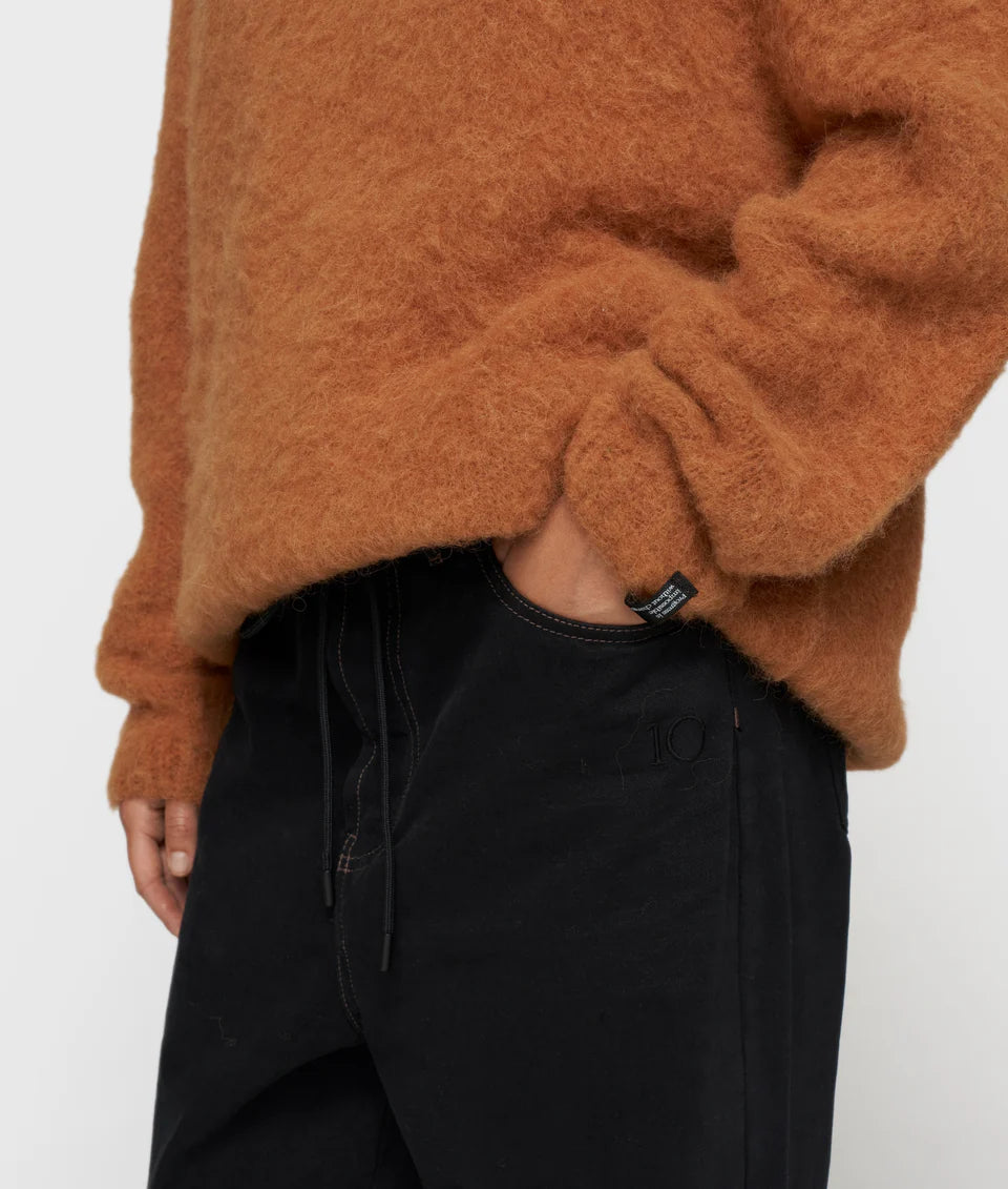 10 DAYS V Neck Knit Sweater Suede