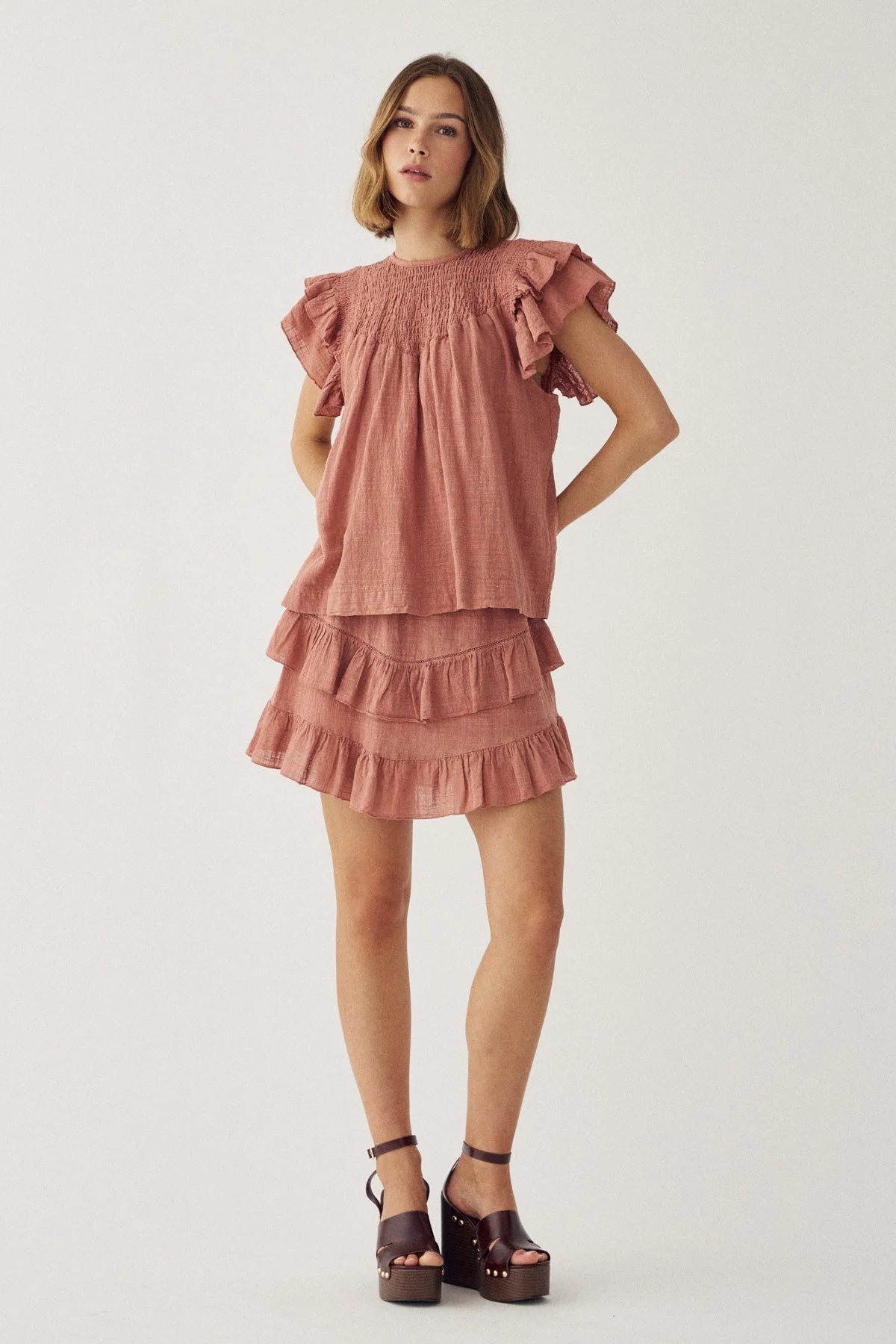 Noella N-Maura Bluse Red Clay