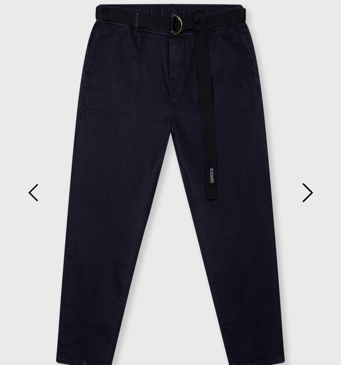 10 DAYS Belted Pants Dark Navy