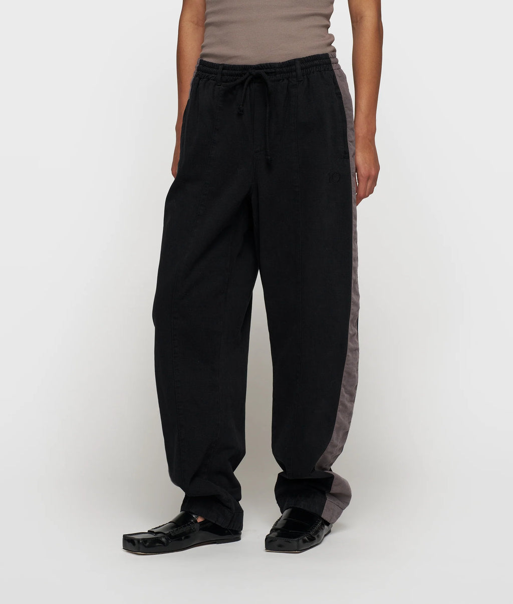 10 DAYS Wide Tapered Pants Twill Black