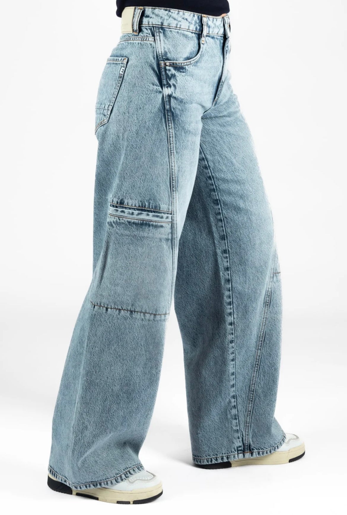 ETIQUETT Lola Wideleg Cargo Jeans Dark Night