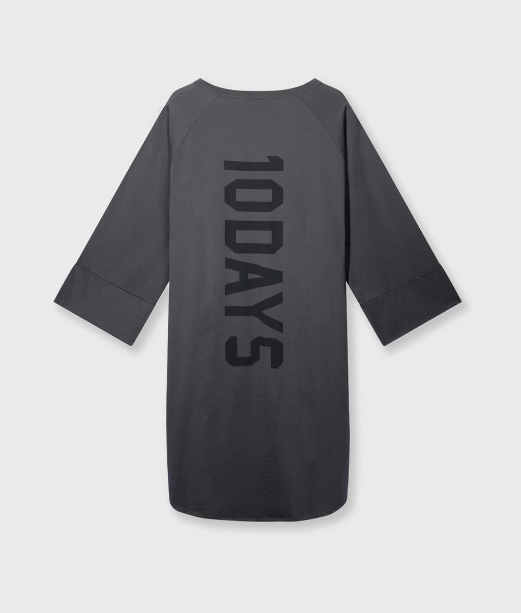 10 Days Jersey Logo Dress Steel Blue