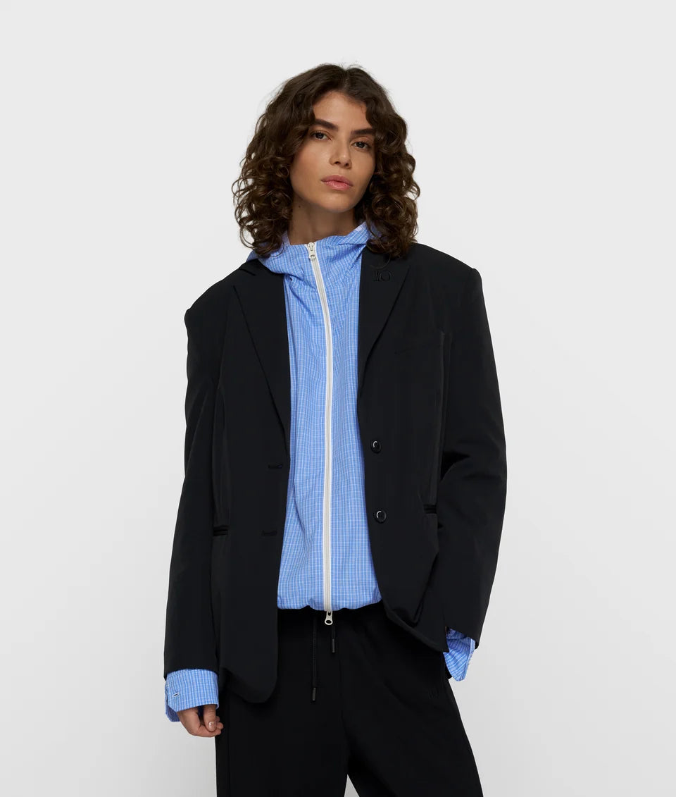 10 Days Travel Blazer mit doppeltem Ärmelaufschlag schwarz