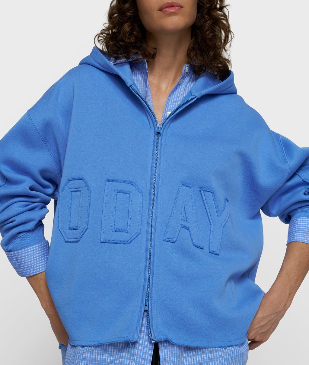 10 Days Statement Hoodie Ultramarine Blau