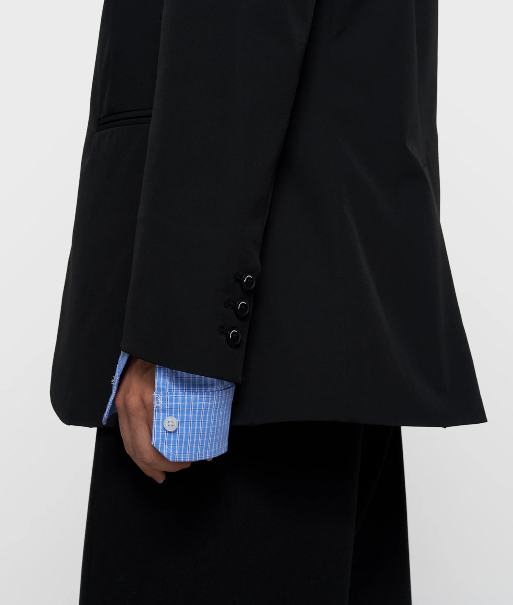 10 Days Travel Blazer mit doppeltem Ärmelaufschlag schwarz