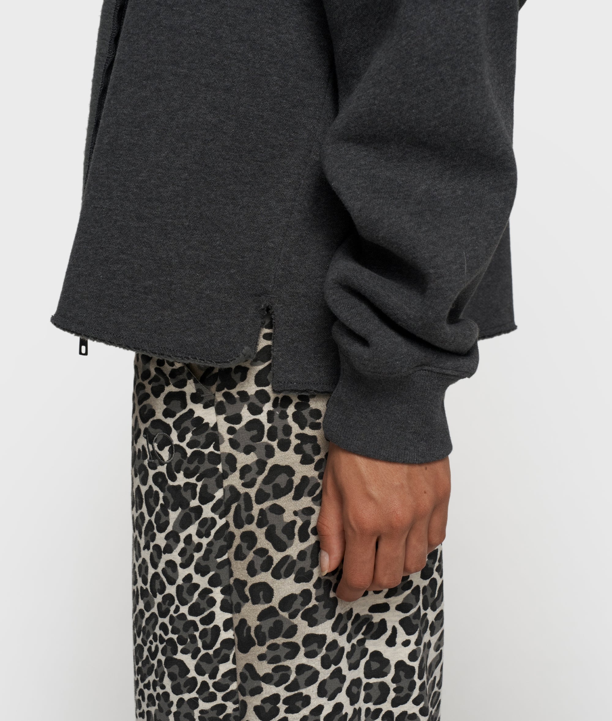 10 DAYS Statement Zip Hoodie antra melee grau