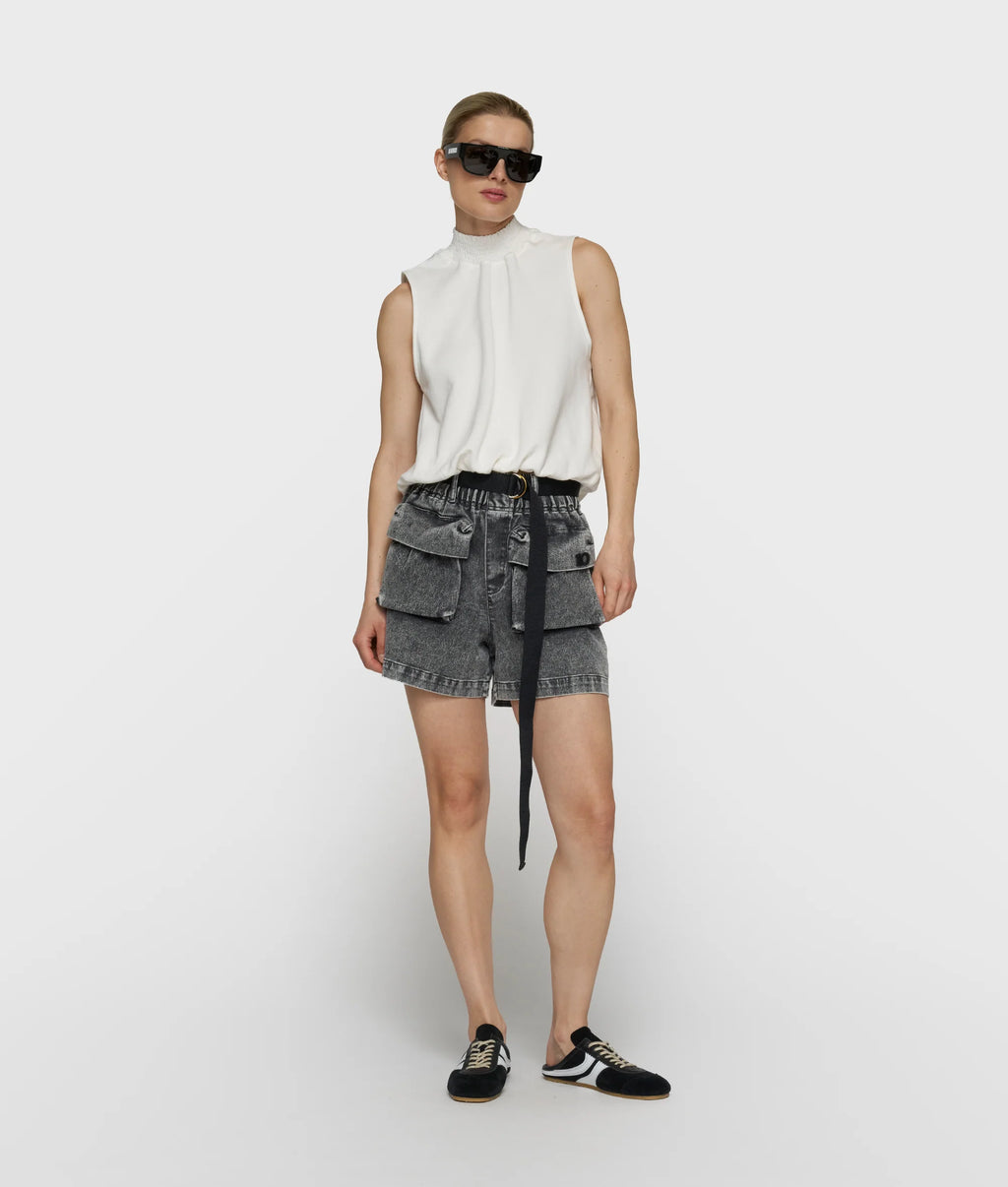 10 Days Utility Shorts Jog Denim Schwarz