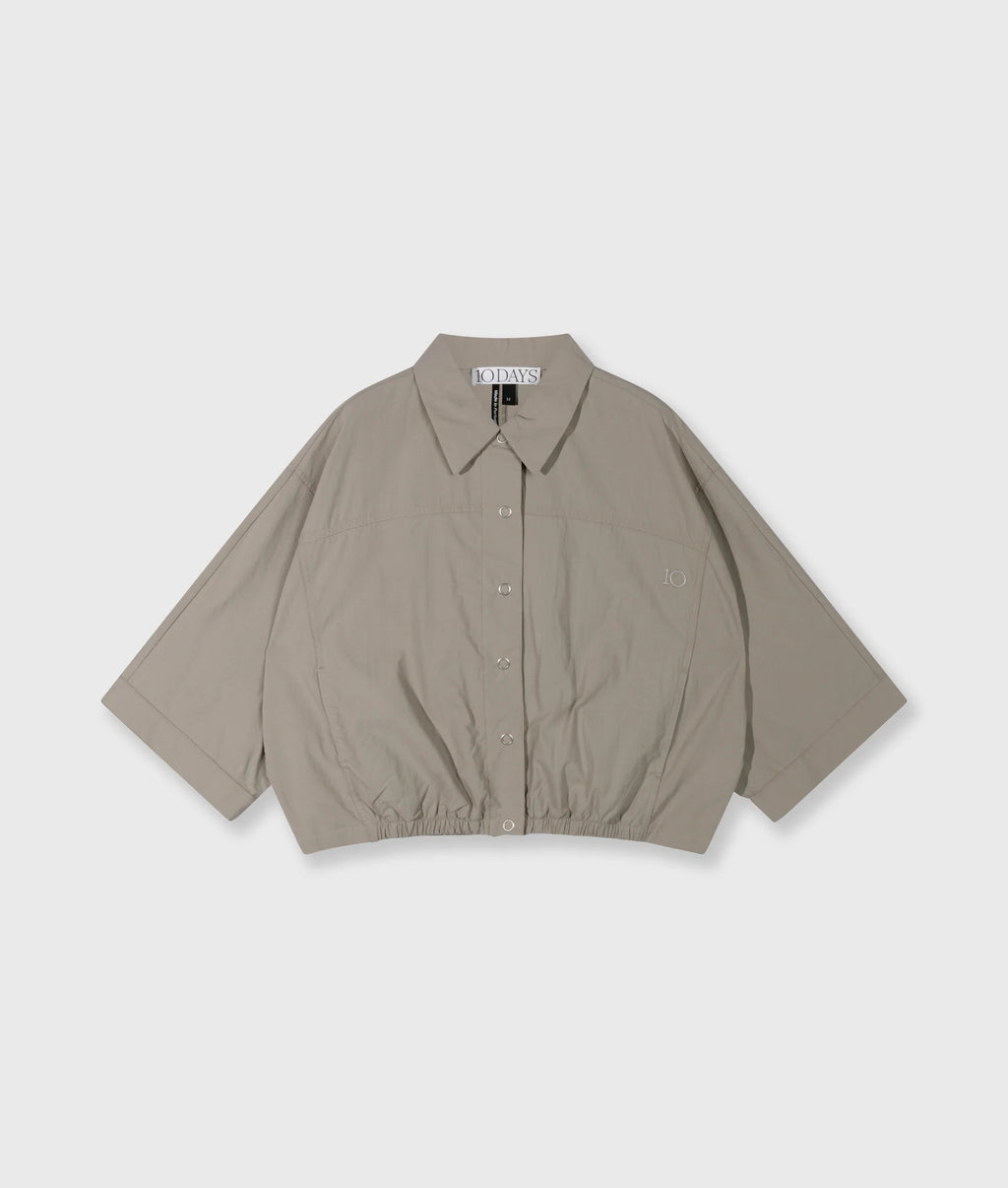 10 Days Wide Crinkle Jacket Farbe Fog