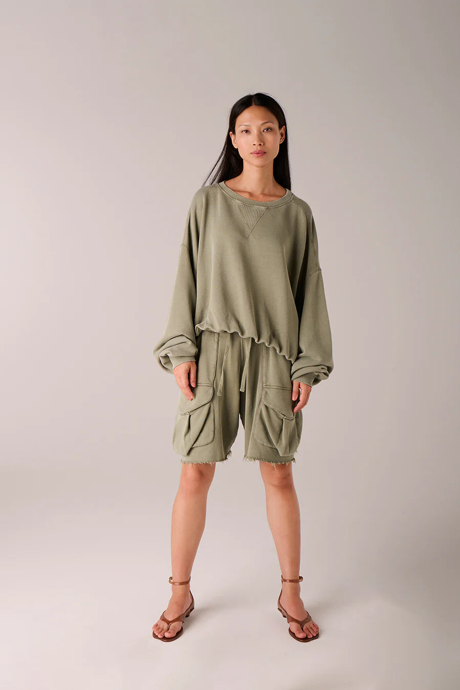 Liv Bergen Shorts Samos Vintage oliv