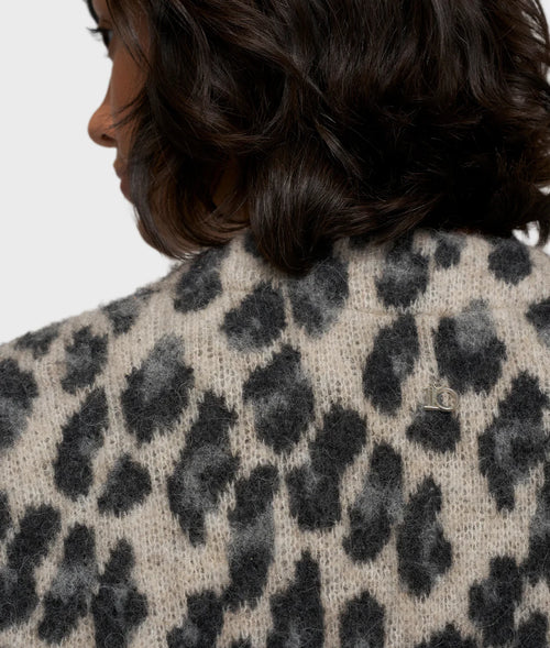10 DAYS  Knit Cardigan Leopard soft white melee