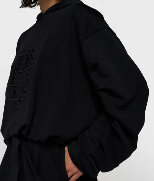 10 DAYS Pleated Balloon Hoodie schwarz