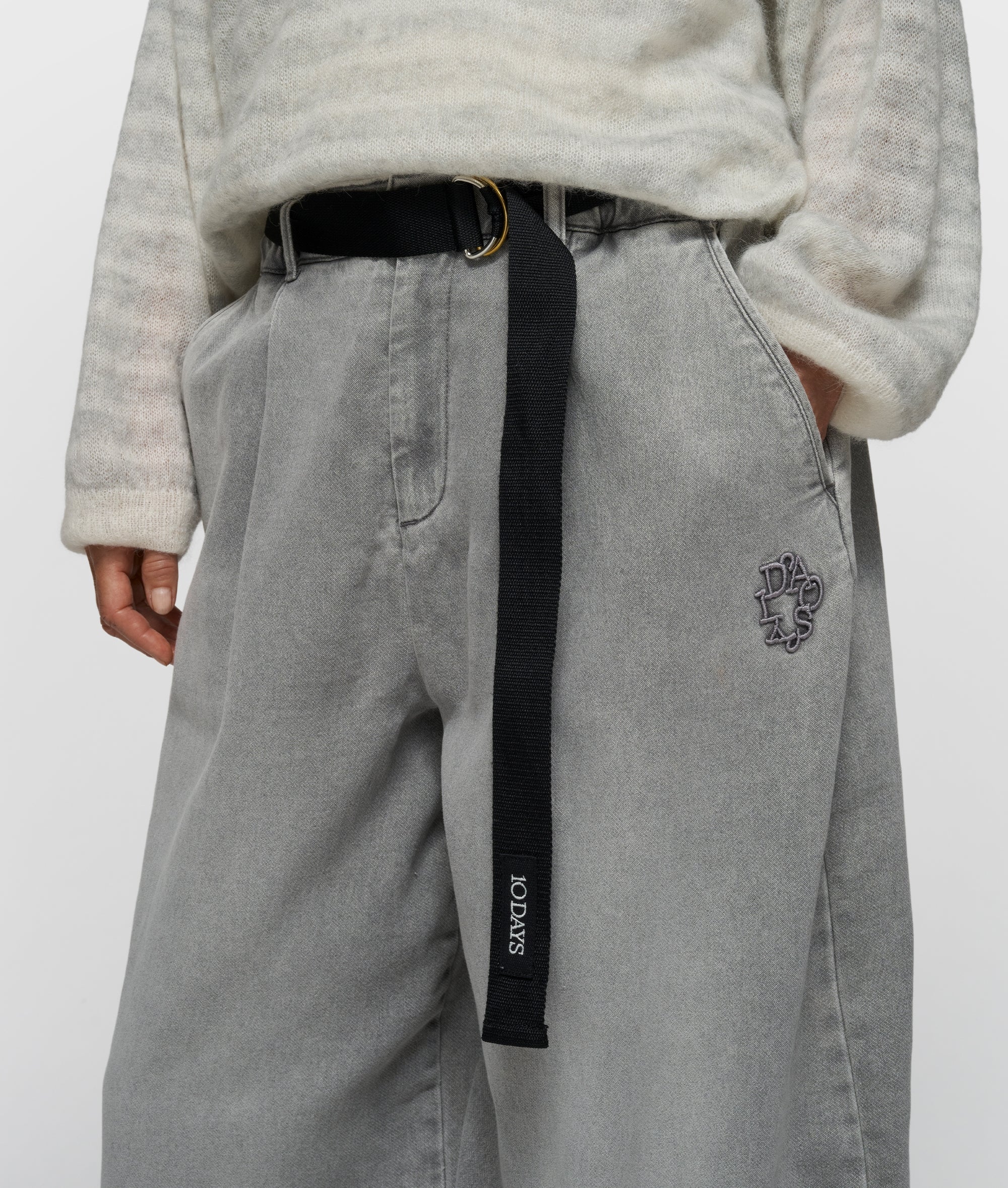 10 Days Wide Pants Jog Light Graphite ( hellgrau)