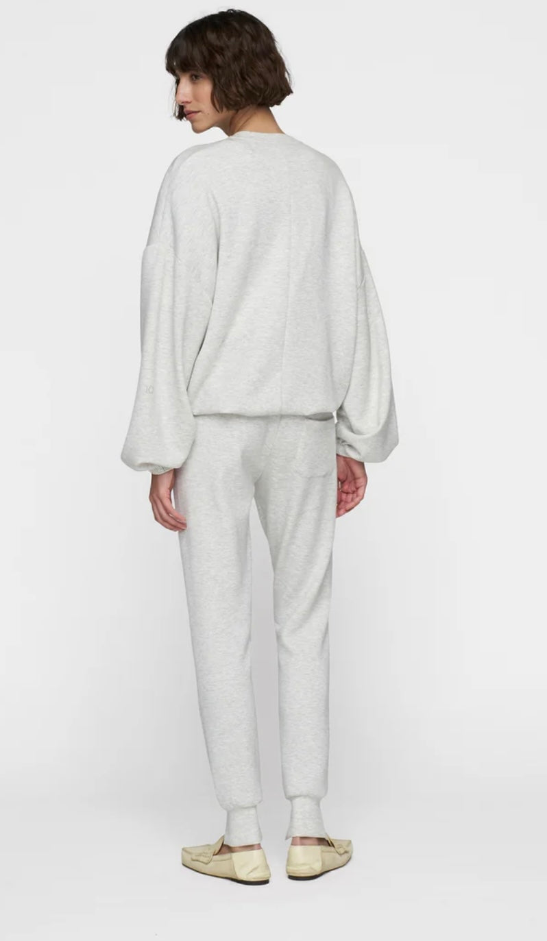 10 DAYS Soft Scuba Dance Sweater White Grey Melee