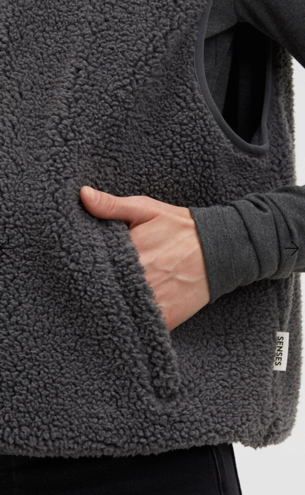 Senses The Label Weste SV:EA im Sherpa Look