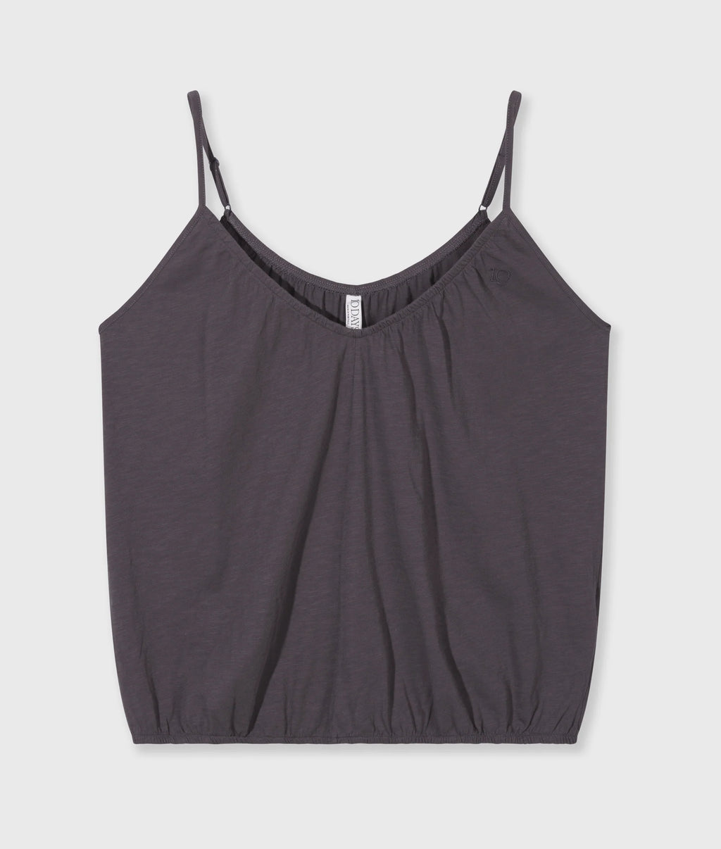 10 Days Top Gathered Neck Steelblue