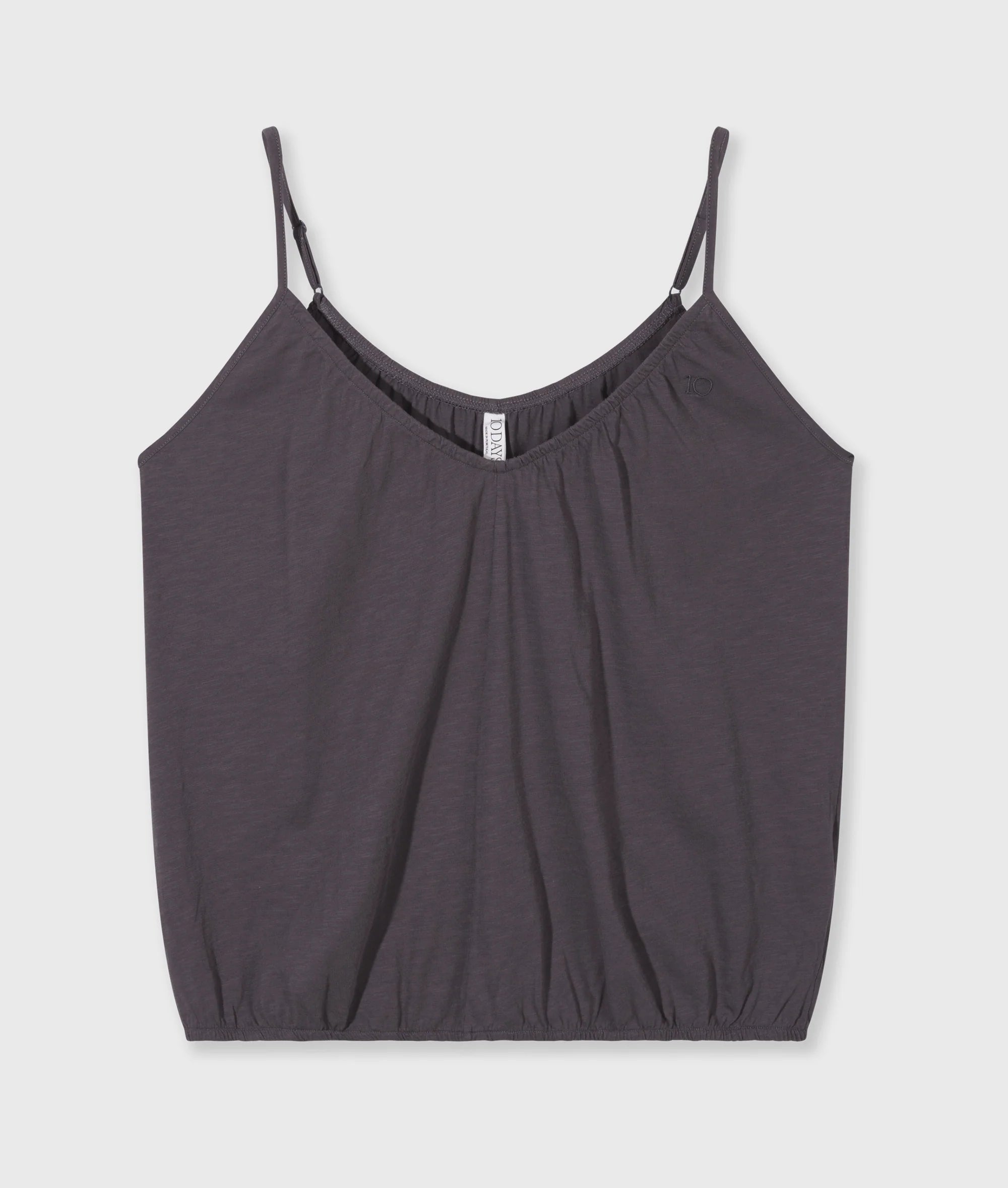 10 Days Top Gathered Neck Steelblue