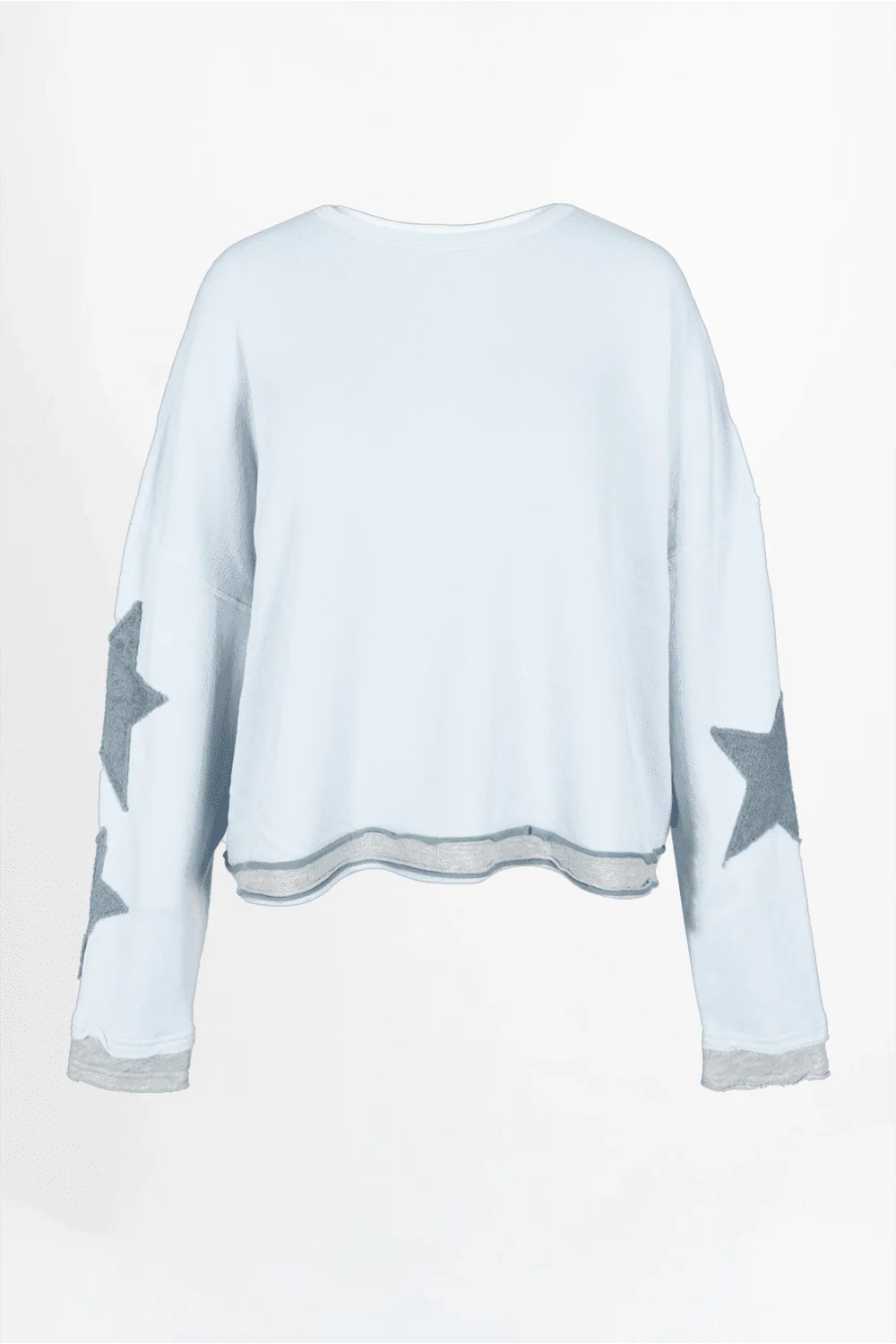 Love Joy Victory Hopewell Sternen Patches Sweater ICE Blue