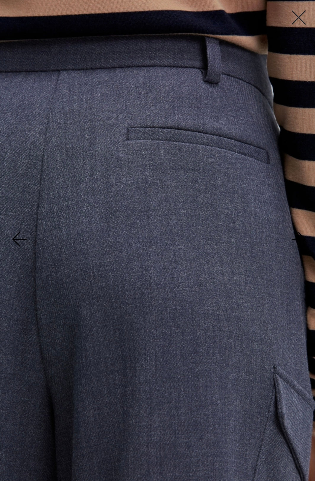 Senses The Label PA:CO Hose aus Melange Twill Blue Melange