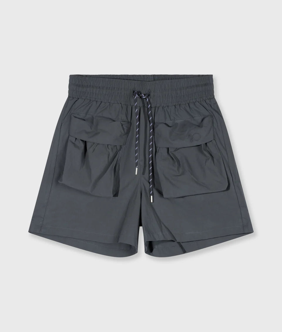 10 Days Crinkle Utility Shorts Farbe Steel Blue