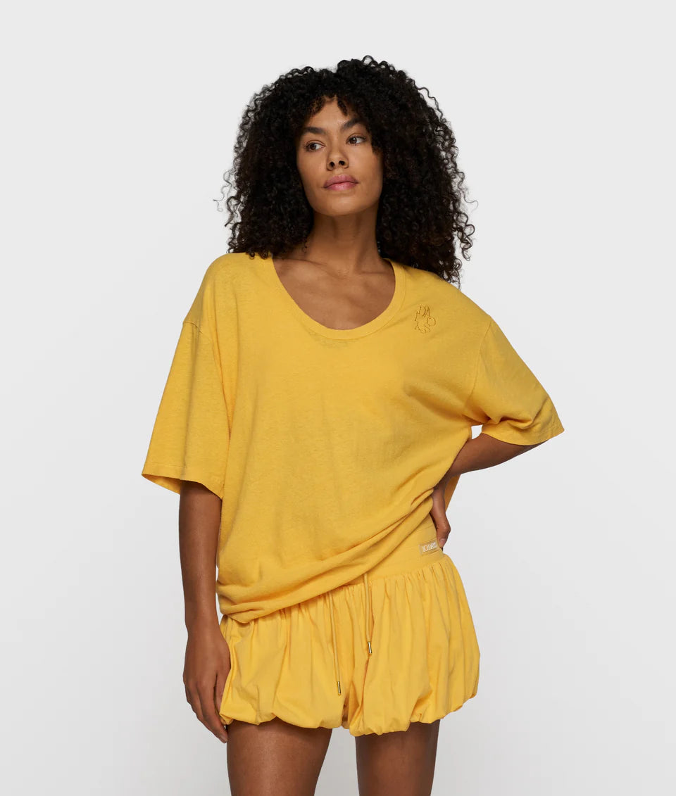 10 Days Deep Tee Cotton Linen T-Shirt Mango