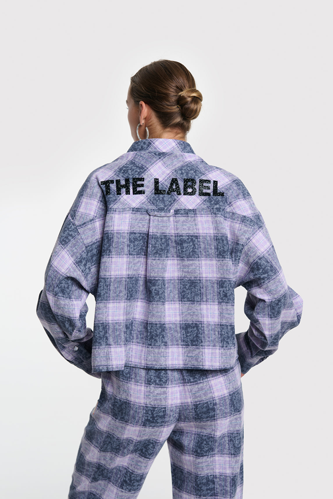 Alix The Label Woven Bleached checked Bluse