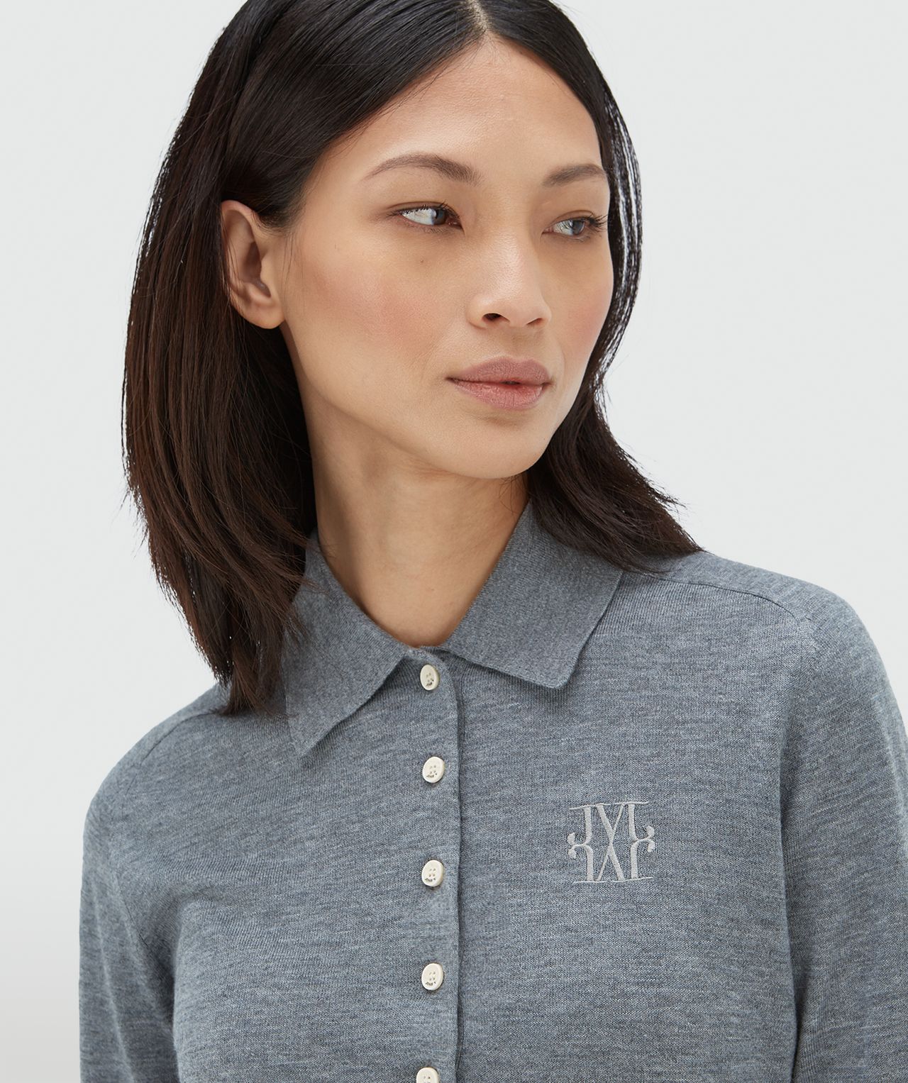 Josh V Audrey Slim Fit Pullover mit Wolle grau