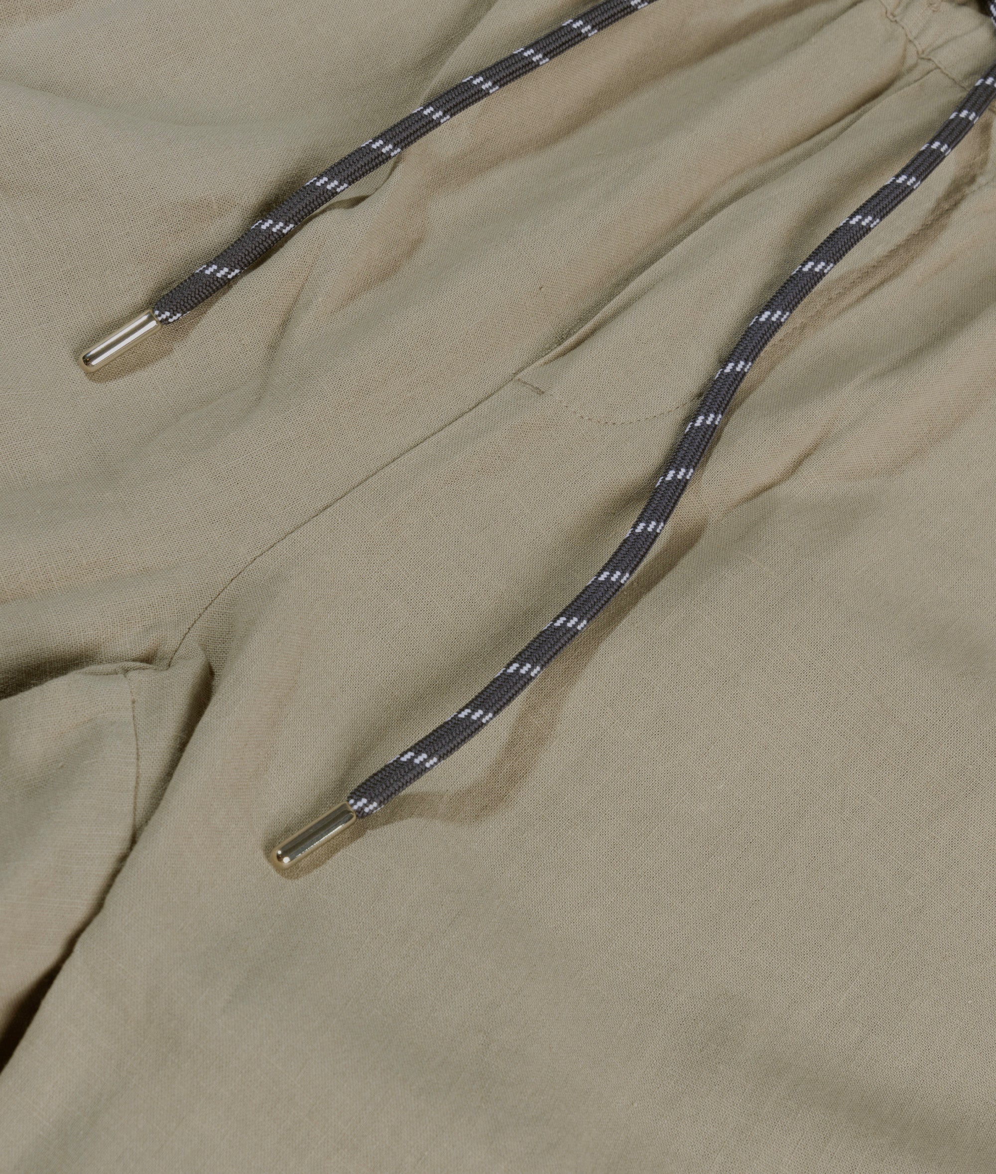 10 Days Cotton Linen Pants Slit Farbe Fog