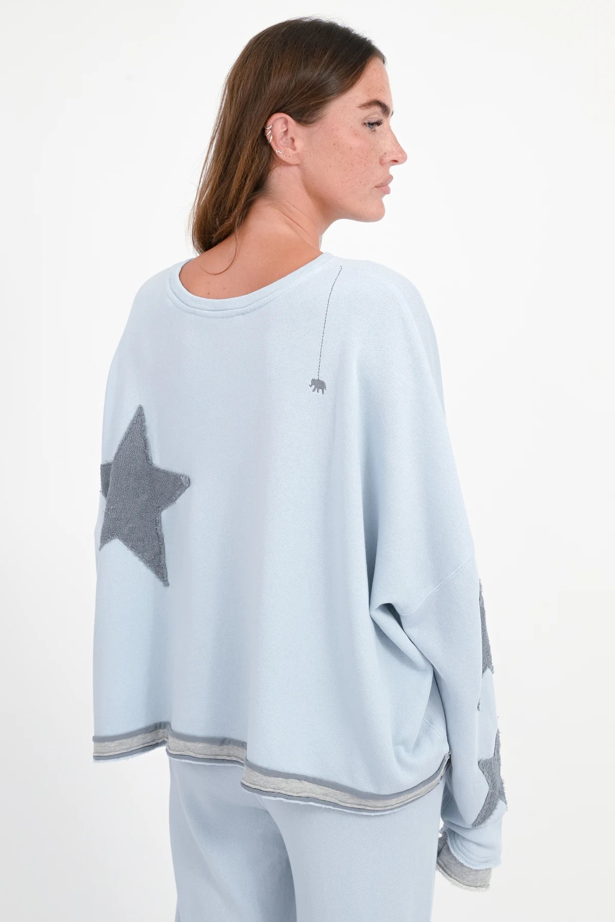 Love Joy Victory Sweatshirt Hopewell Sternen Patches ice Blue
