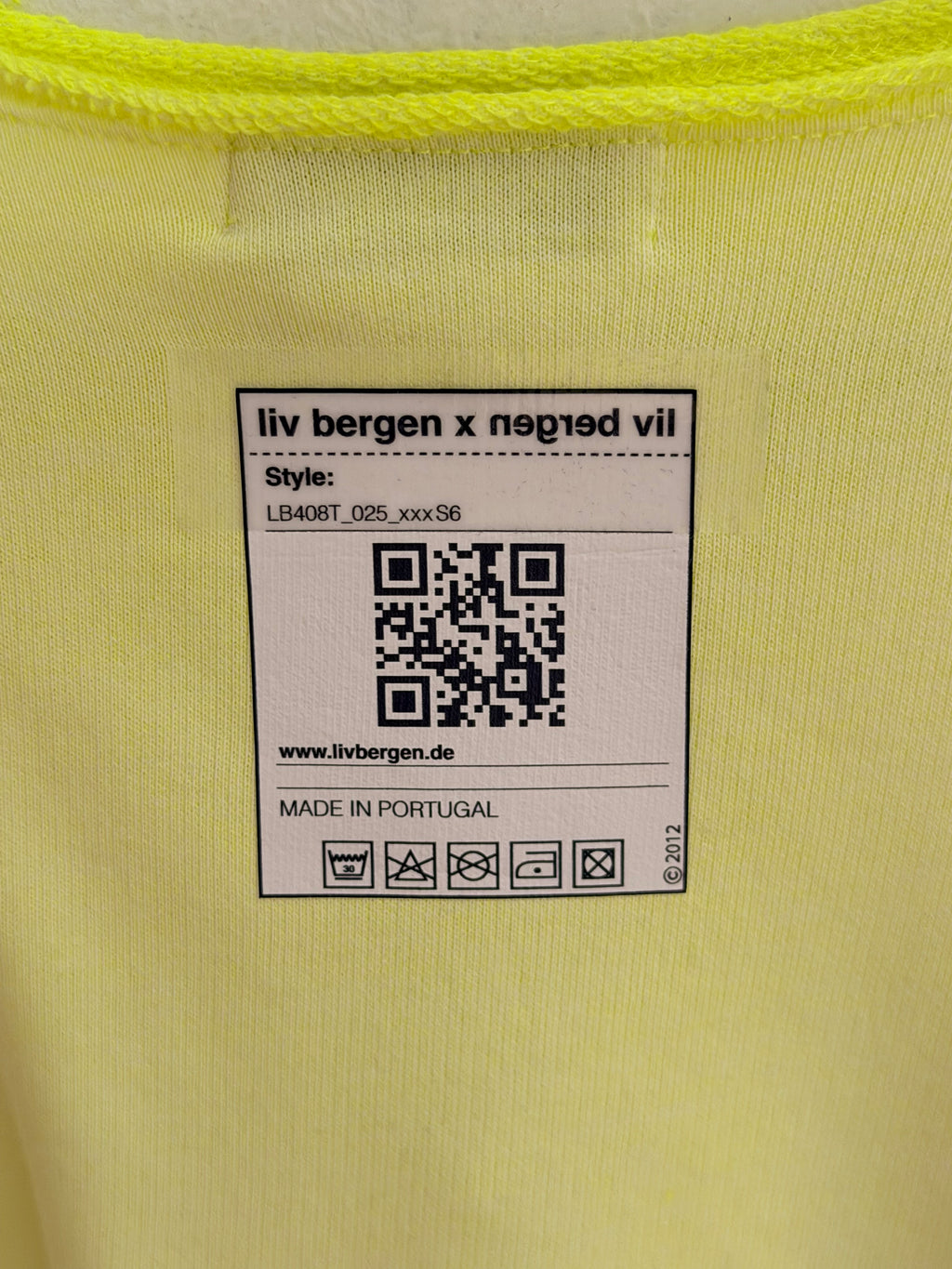 Liv Bergen Sweatshirt Fine Neongelb