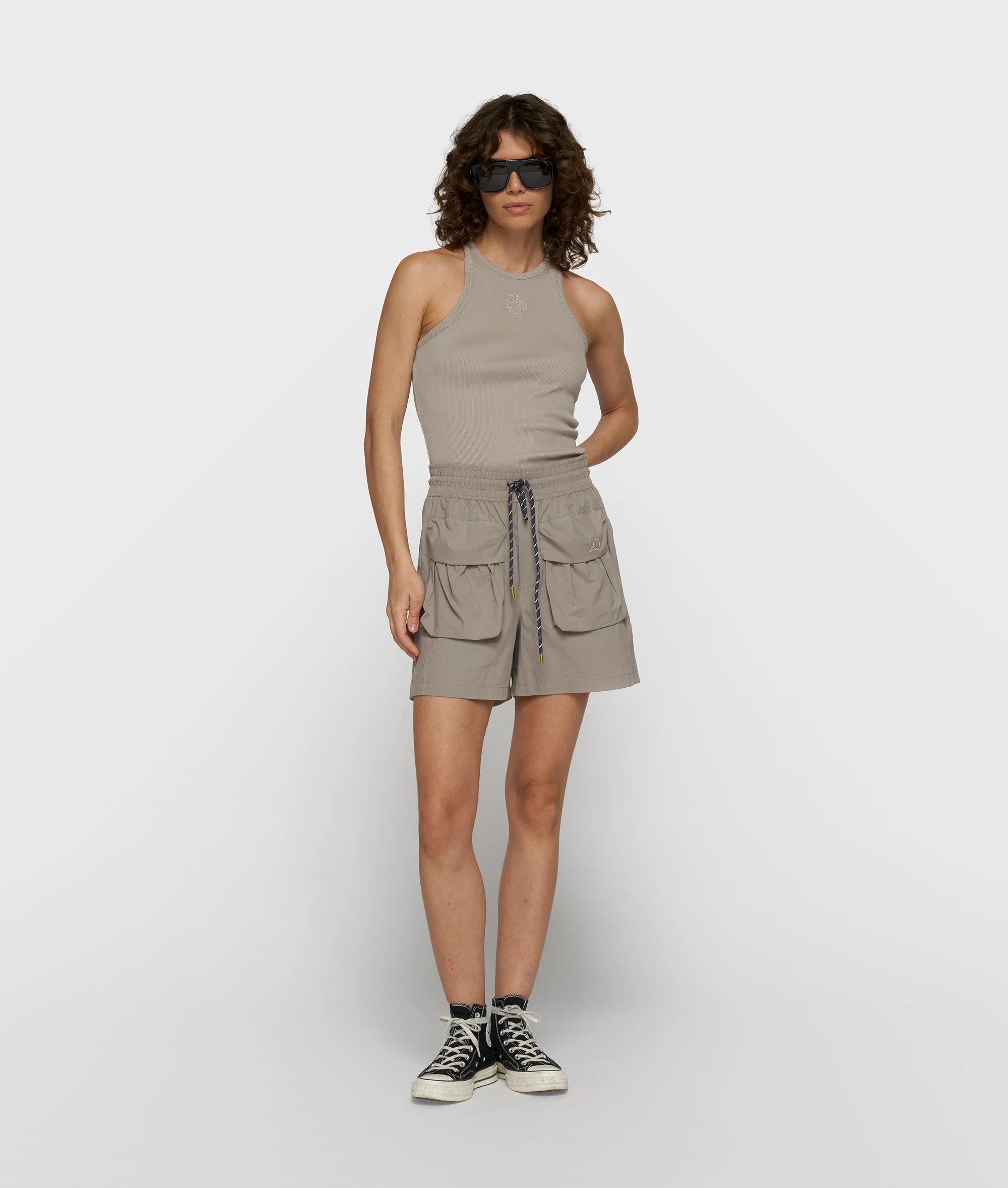 10 Days Tank Top Rib Farbe Fog