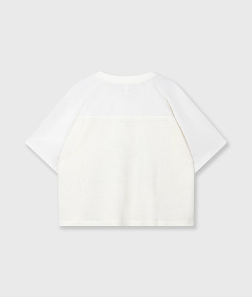10 Days Mesh Baseball Tee Shirt ecru