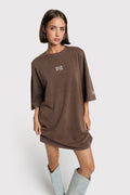 Alix The Label T-Shirt Kleid braun