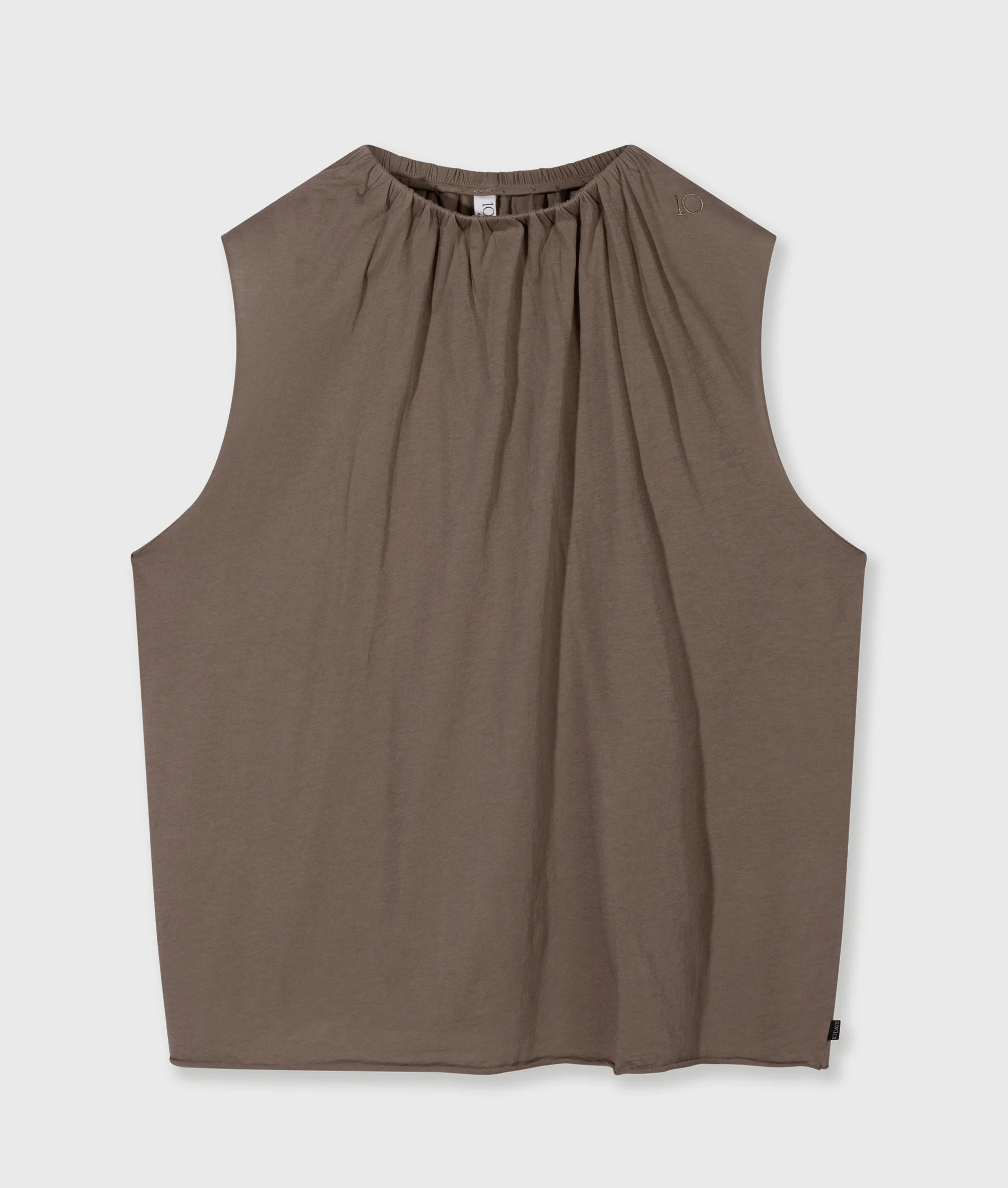 10 Days Pleated Top Jersey Moonrock oder weiß