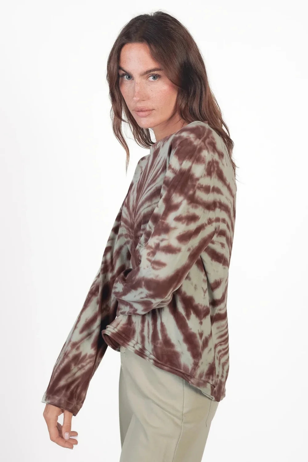 Love Joy Victory Batik Langarmshirt Maybell in pussywillow grey