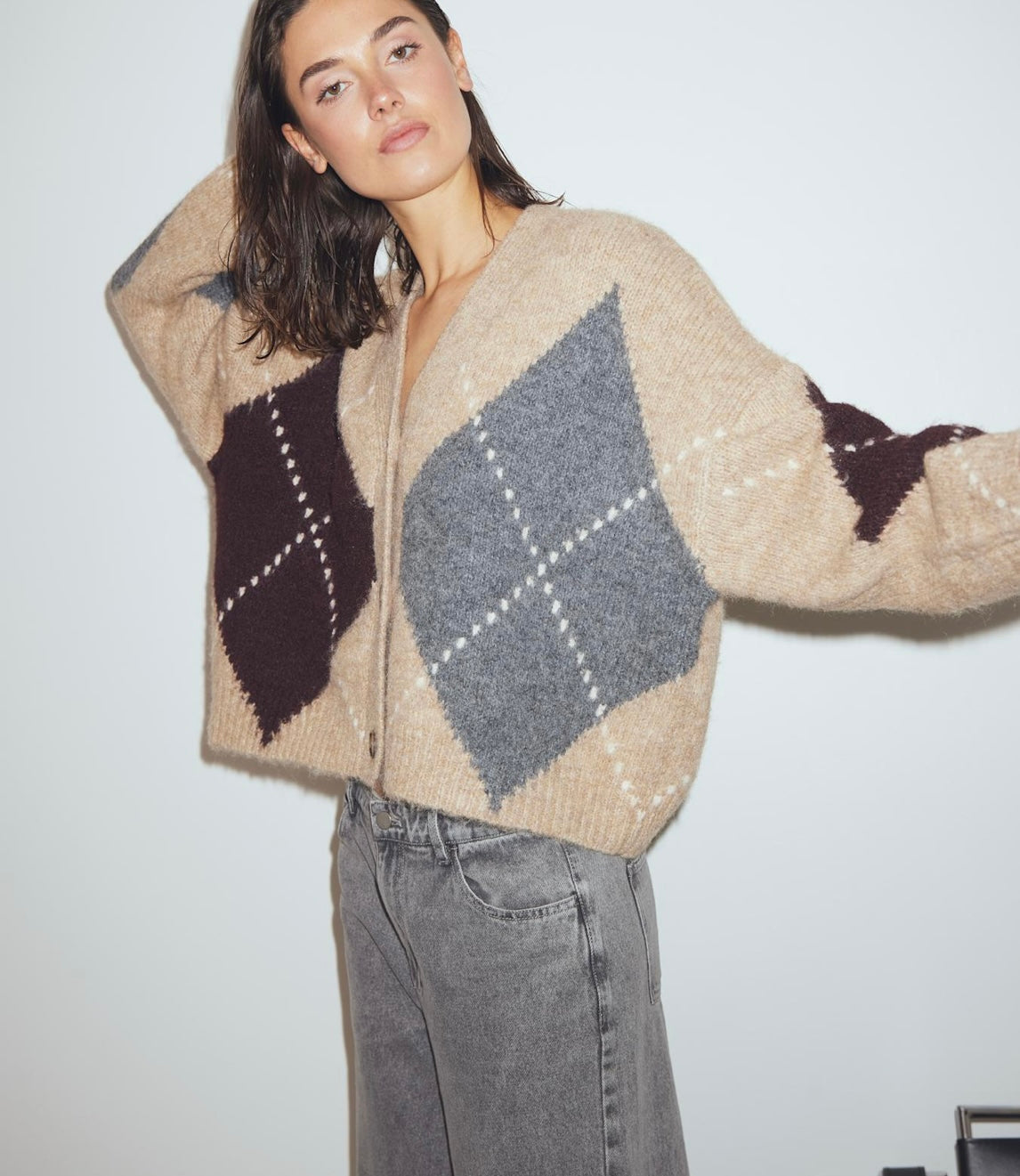 NOELLA N-Laiana Knit Cardigan Sand Melange