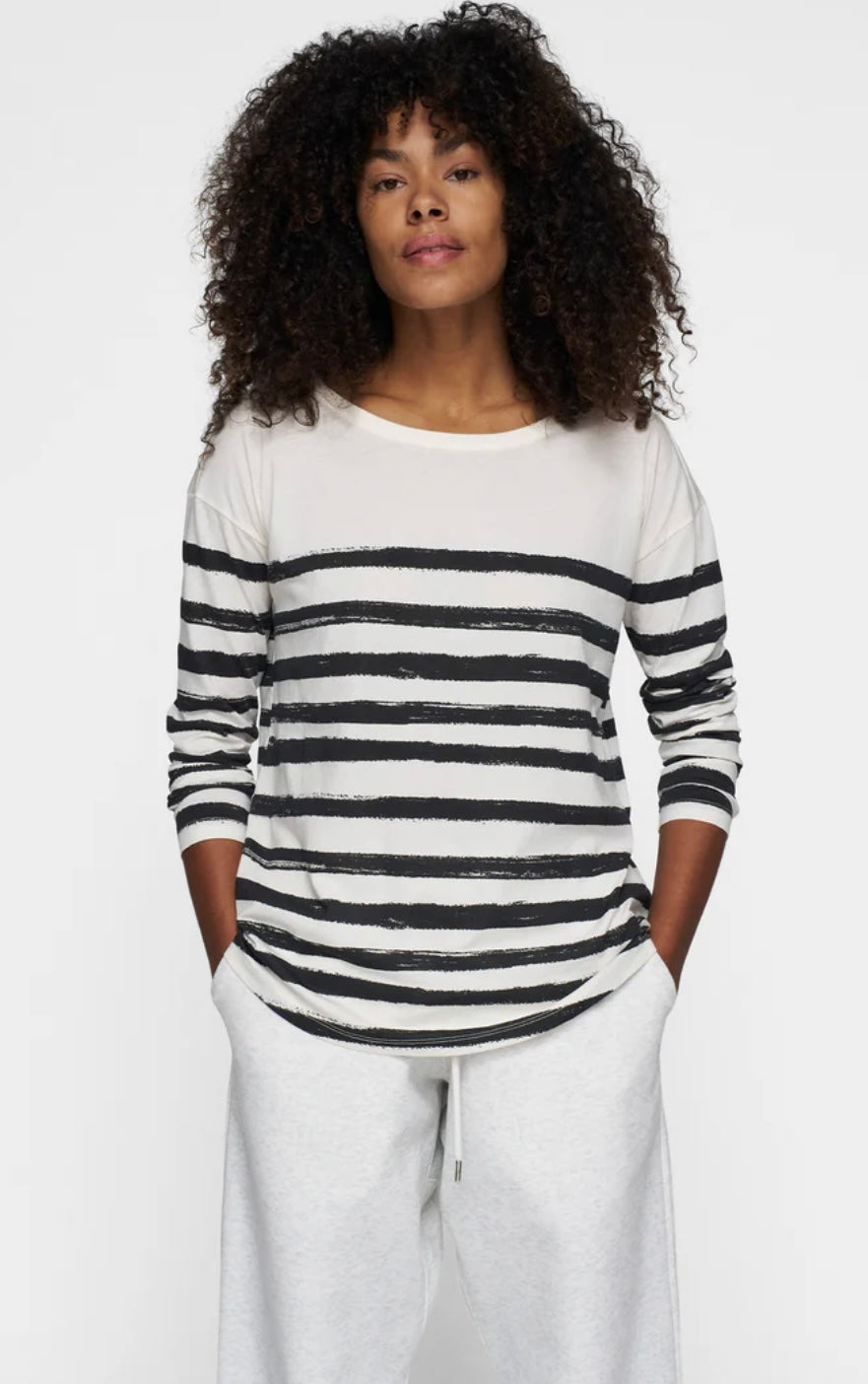 10 DAYS Longsleeve Tee Painted Stripes