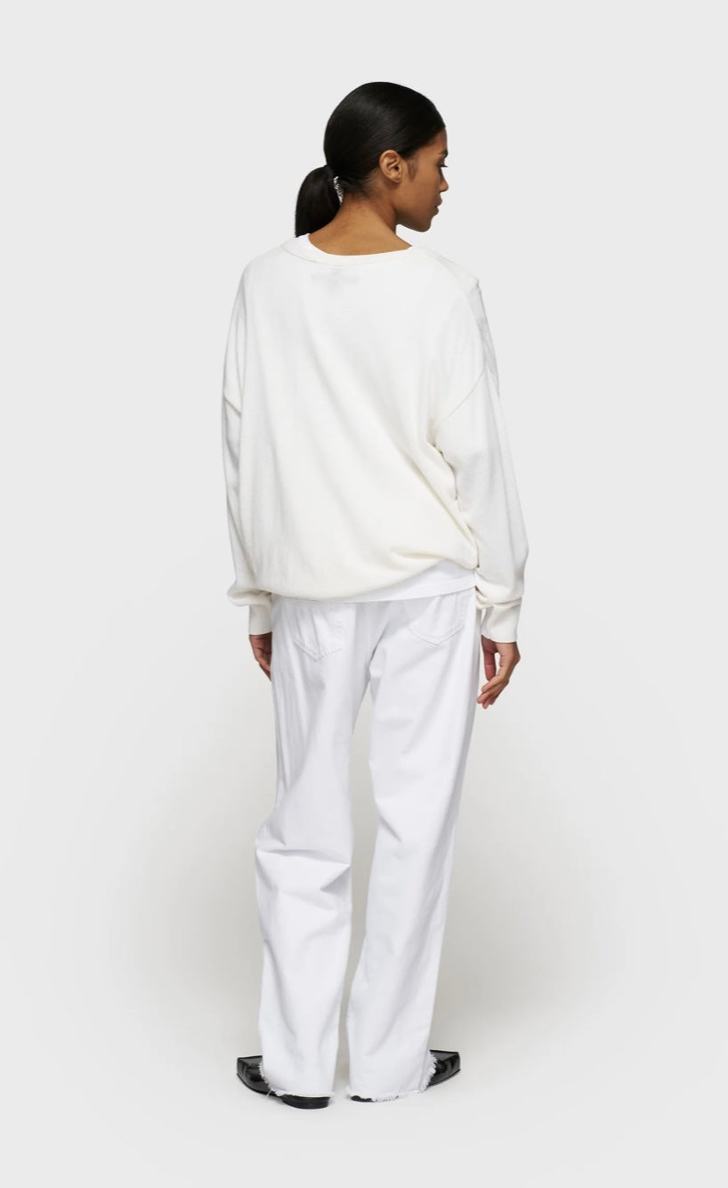 10 DAYS Straight Leg Pants Twill weiß
