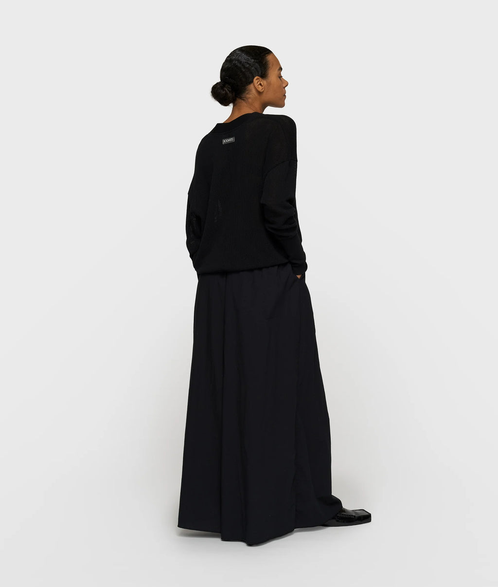 10 Days Wide Pants Popeline schwarz