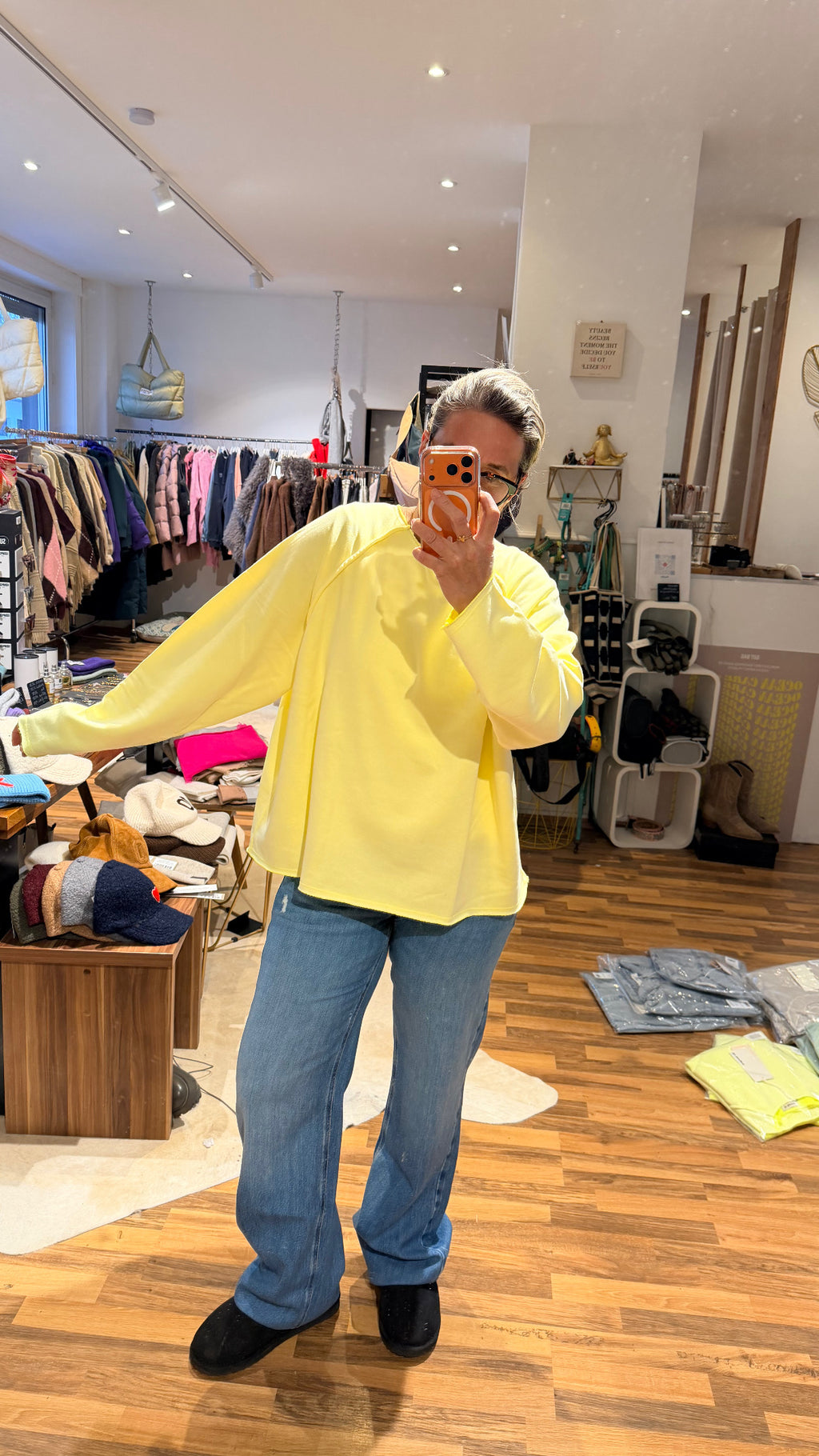 Liv Bergen Sweatshirt Fine Neongelb