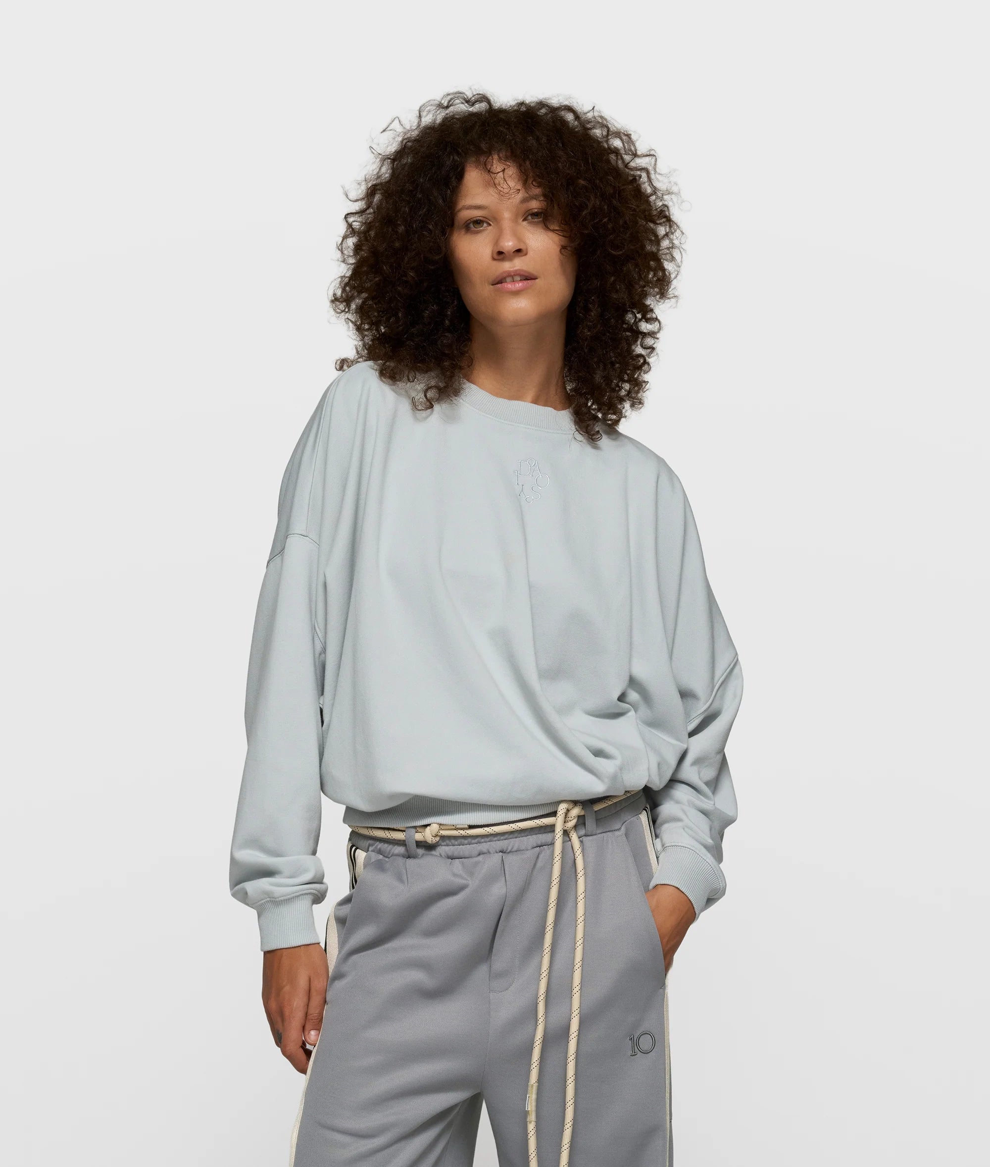 10 Days Sweater Pleat Clean Blue