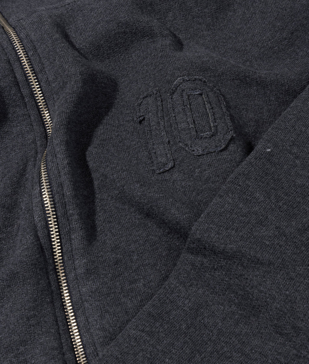 Zip Cardigan Baumwolle Fleece Antra Melee