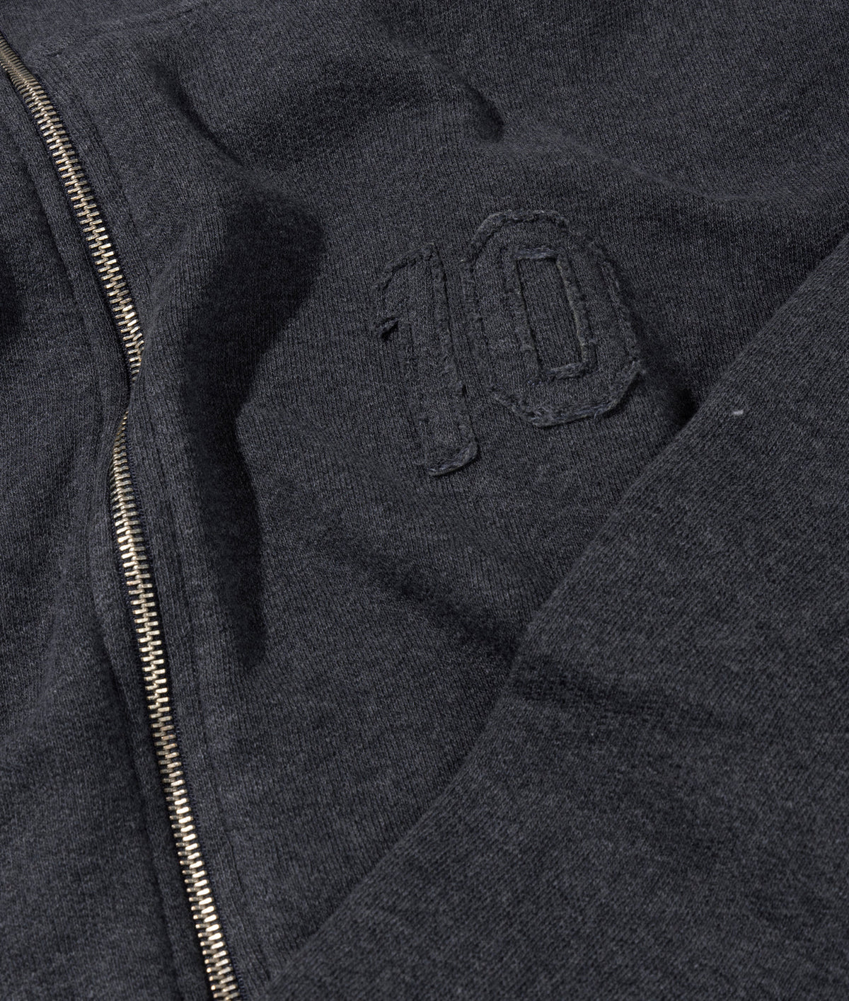 Zip Cardigan Baumwolle Fleece Antra Melee